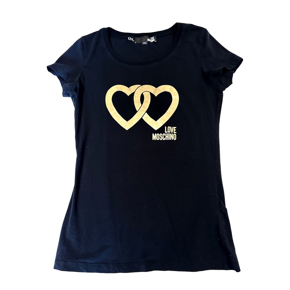 LOVE MOSCHINO Linked Hearts T-Shirt (Sm)